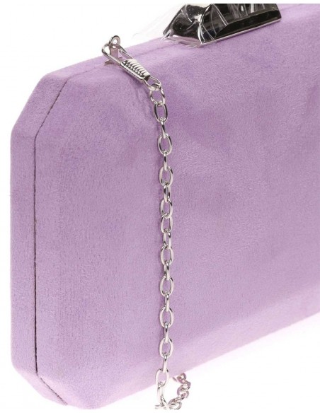 Bolso de antelina octogonal con cierre metalizado Lauren Lynn London Accessories - 34  Bolso de antelina octogonal con cierre metalizado Lauren Lynn London Accessories - 34