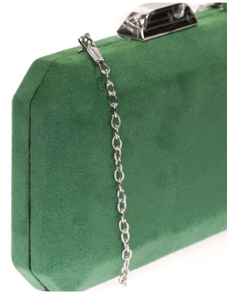 Bolso de antelina octogonal con cierre metalizado Lauren Lynn London Accessories - 40  Bolso de antelina octogonal con cierre metalizado Lauren Lynn London Accessories - 40