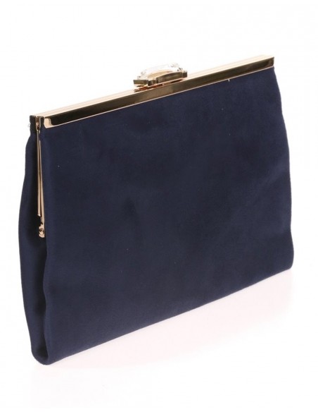 Cartera de fiesta antelina y cierre pedrería Lauren Lynn London Accessories - 4  Cartera de fiesta antelina y cierre pedrería Lauren Lynn London Accessories - 4