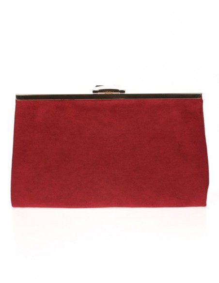 Suede party clutch with rhinestone fastening Lauren Lynn London Accessories - 10  Suede party clutch with rhinestone fastening Lauren Lynn London Accessories - 10