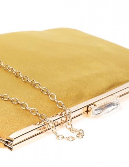 Suede party clutch with rhinestone fastening Lauren Lynn London Accessories - 18  Suede party clutch with rhinestone fastening Lauren Lynn London Accessories - 18