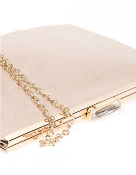 Cartera de fiesta antelina y cierre pedrería Lauren Lynn London Accessories - 33 