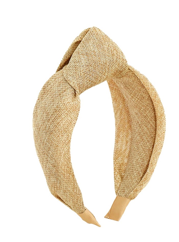Natural fiber knot headband for guests Elenitos - 2