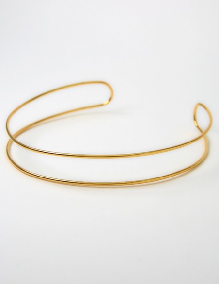 Choker básico doble aro dorado Choker básico doble aro dorado