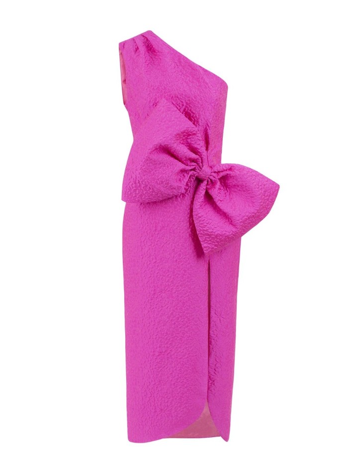 Midi dress with lacing at the waist and...