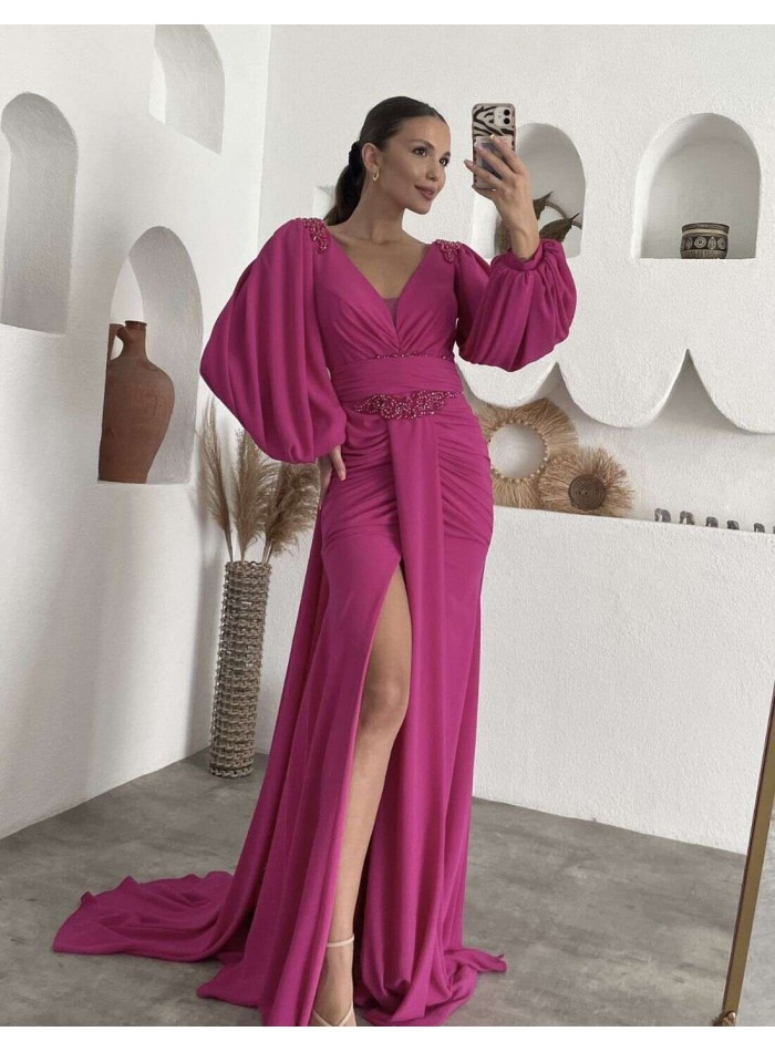 Ethnic Gowns | Long Party Wear Heavy Gown With Full Sleeves Work | Freeup-demhanvico.com.vn