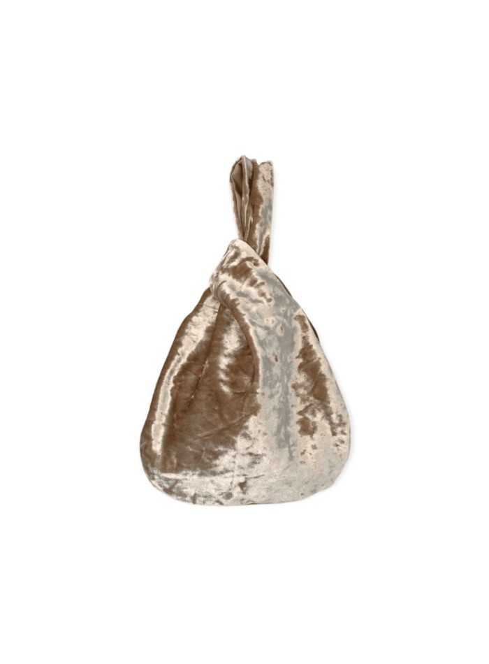 Bolso de mano bombonera en terciopelo
