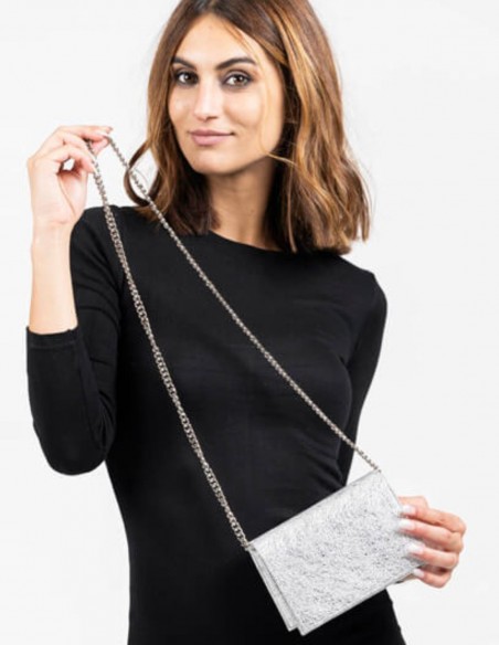 Mini bolso de fiesta con cadena metálica larga-1 Mini bolso de fiesta con cadena metálica larga-1