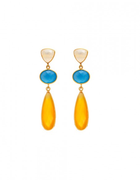 Mustard Line Earrings Welowe - 1
