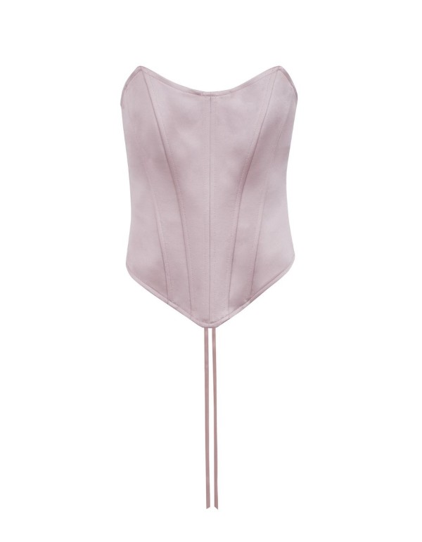 Powdery pink party top with sweetheart bodice 2