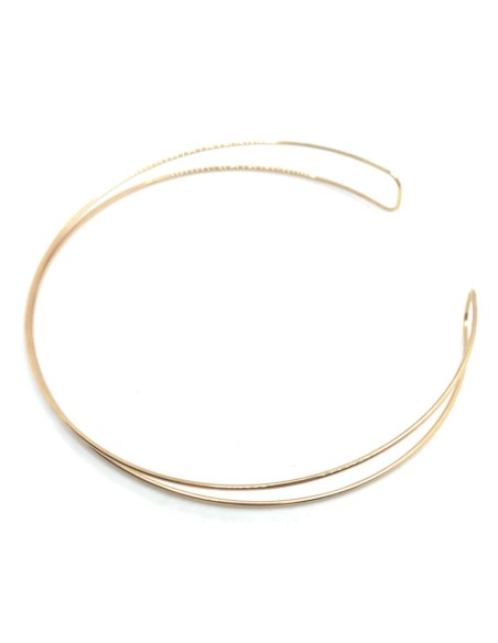 Choker dorado rígido cruzado Choker dorado rígido cruzado
