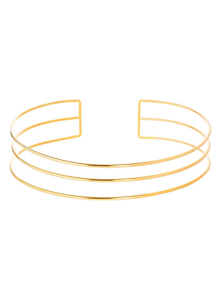 Triple gold plated choker