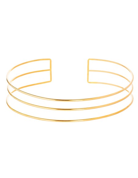 Triple gold plated choker