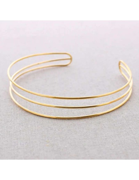 Triple gold plated choker