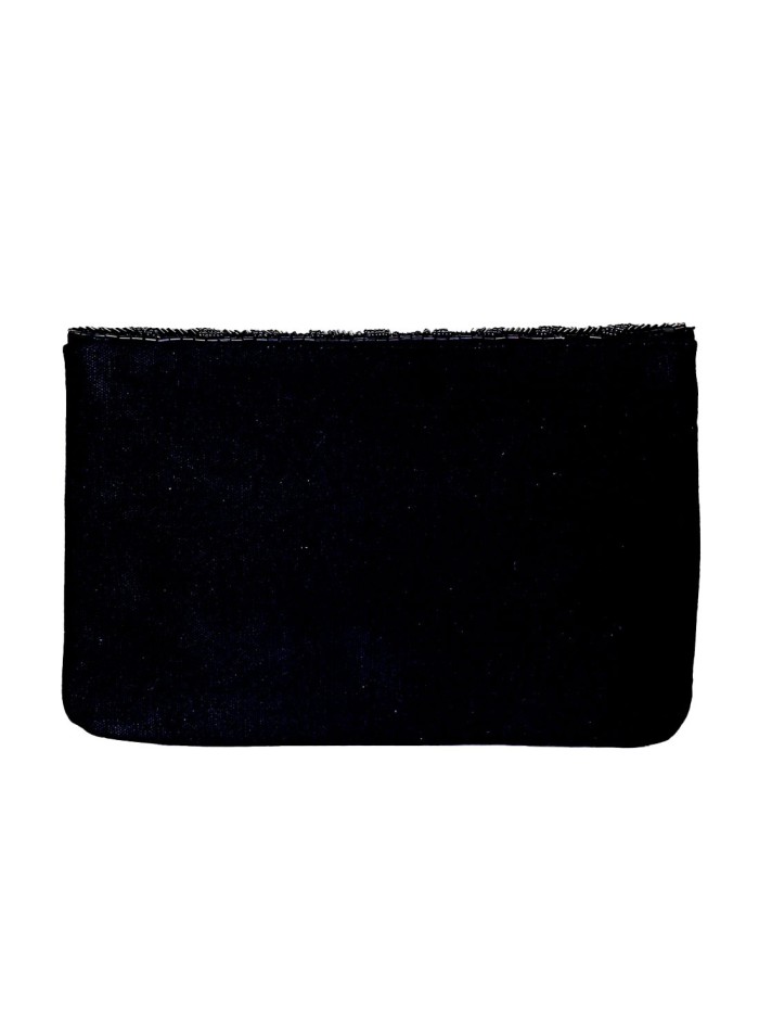 Black suede cheap evening clutch