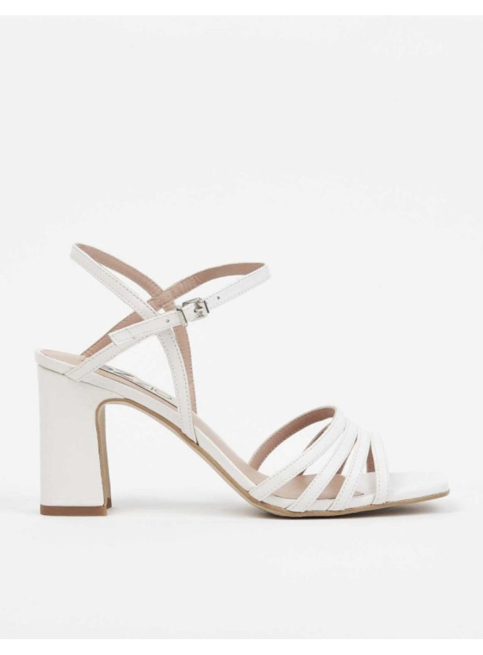 Party sandal with straps tied at the ankle