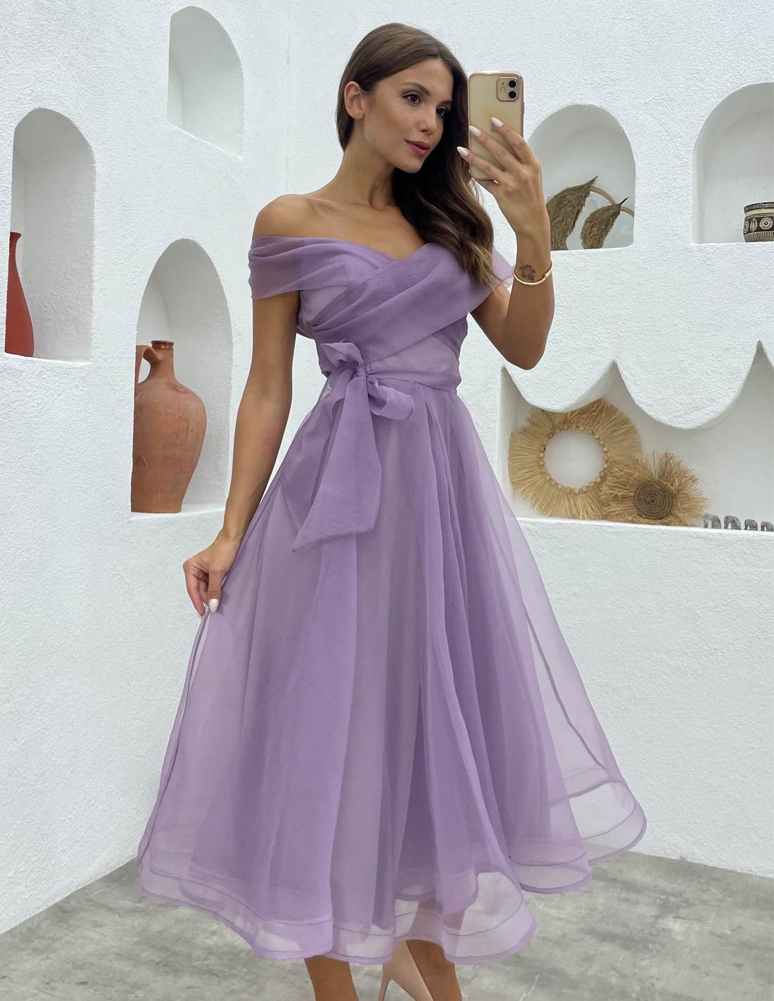 Tulle-ista Mini Cocktail Dress - Purple - H&O