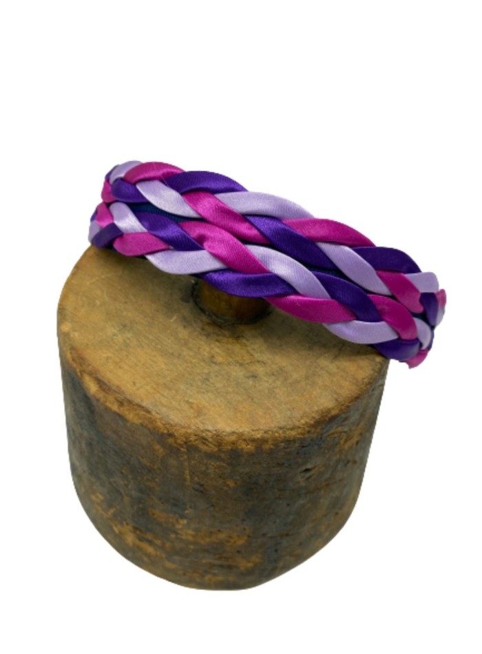 Satin braided headband - various colours -