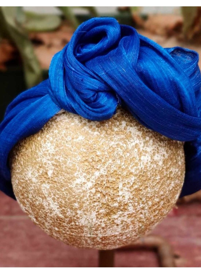 Ruffled headband with silk sinamay - various colours
