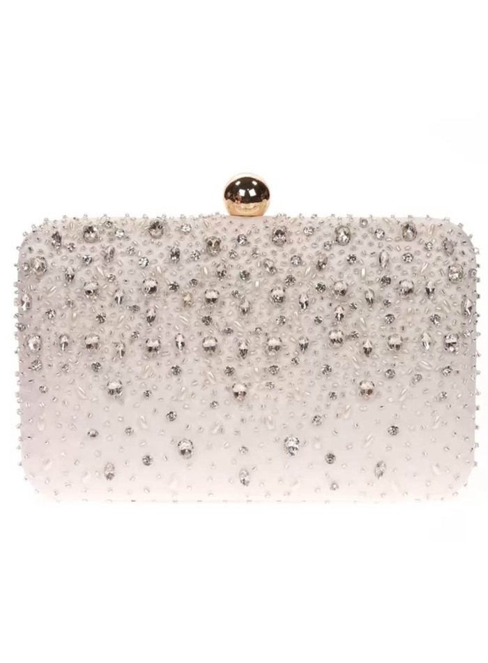 Sac de fête avec surpiqûres en satin strass...