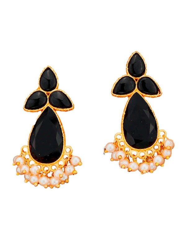Boucle d'oreilles de fête avec des pierres naturelles et...