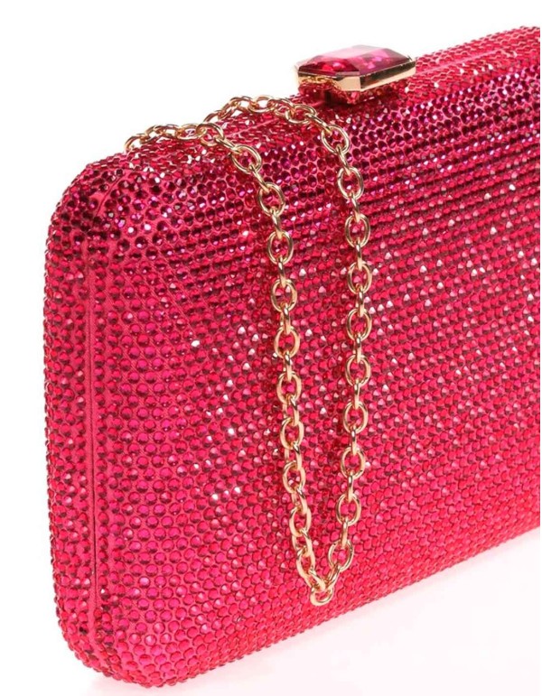 Evening clutch bag made of crystal