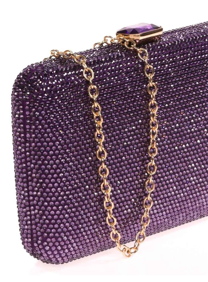 Evening clutch bag made of crystal