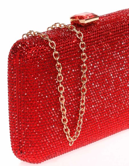 Evening clutch bag made of crystal