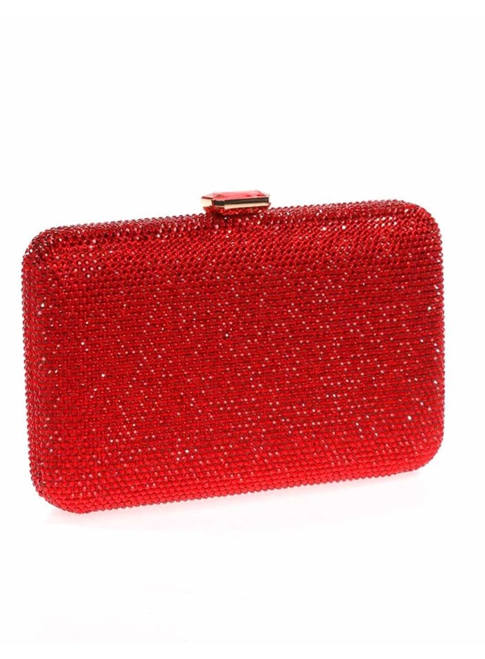 Evening clutch bag made of crystal