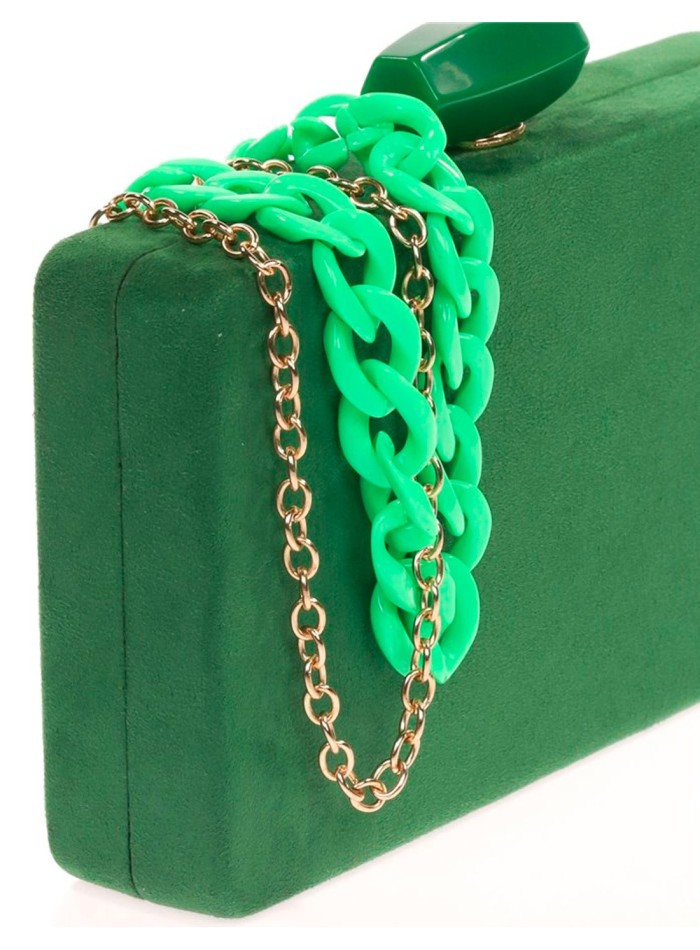 Sac de fête en cuir verni avec option double...