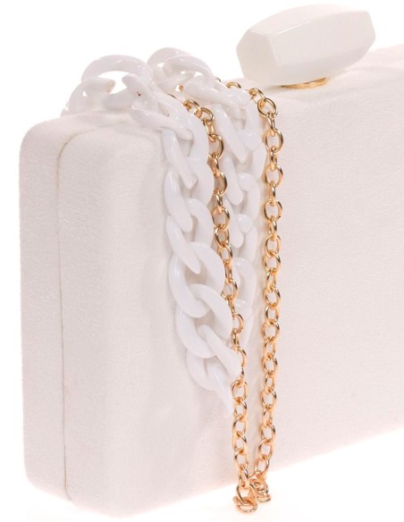 Bolso de fiesta de antelina con opción de doble asa