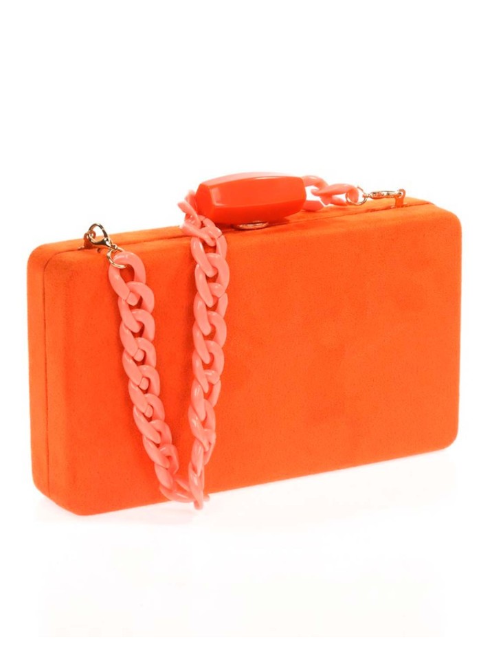 Sac de fête en cuir verni avec option double...