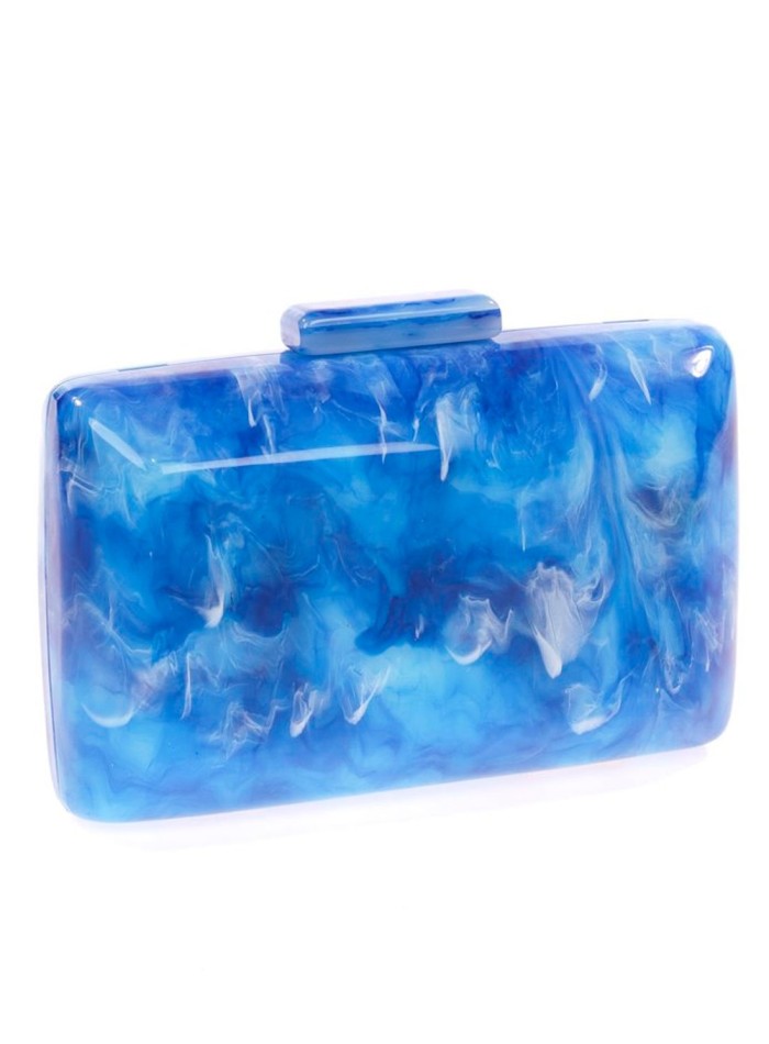 Bolso de fiesta nacarado con bordes redondeados