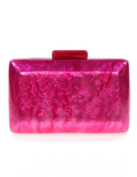 Pearly evening clutch bag with rounded edges pink Pearly evening clutch bag with rounded edges pink