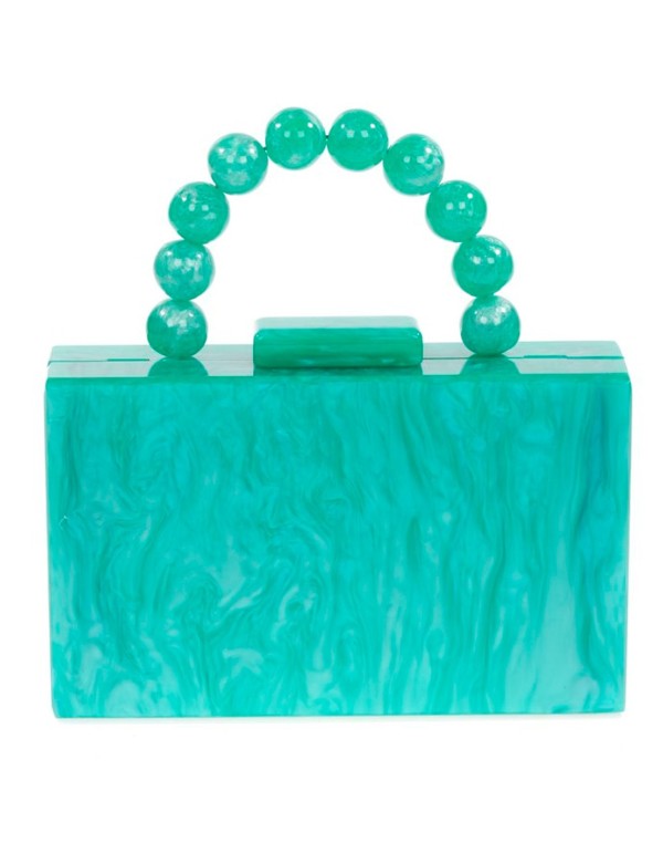 Sac de fête en nacre avec anse en perles 2