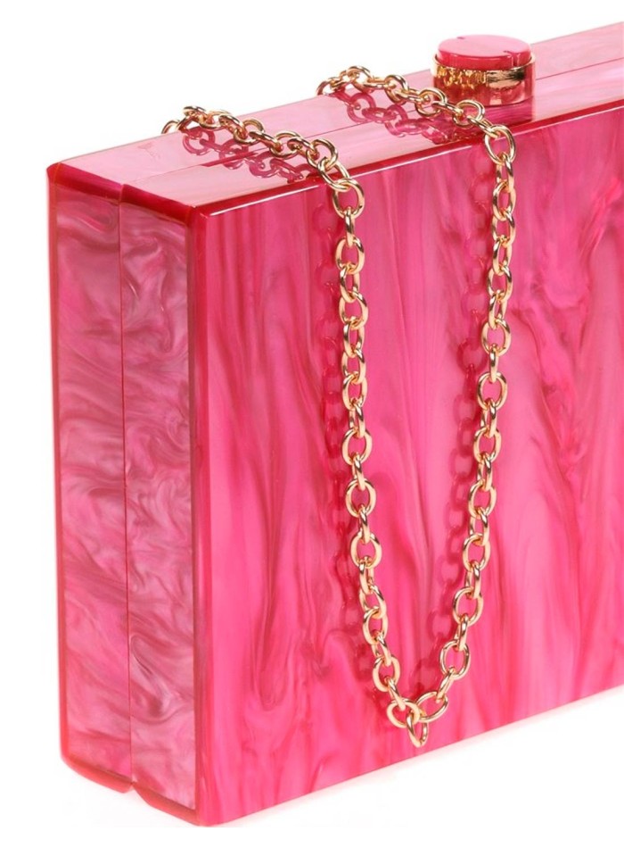 Pearly evening clutch bag with layered detail INVITADISIMA