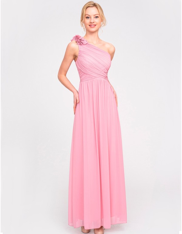 Vestido de fiesta largo con escote asimétrico 2