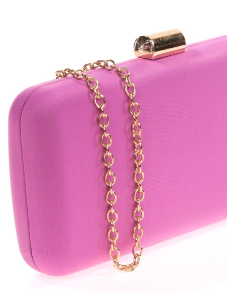 Plain baguette shaped evening clutch bag