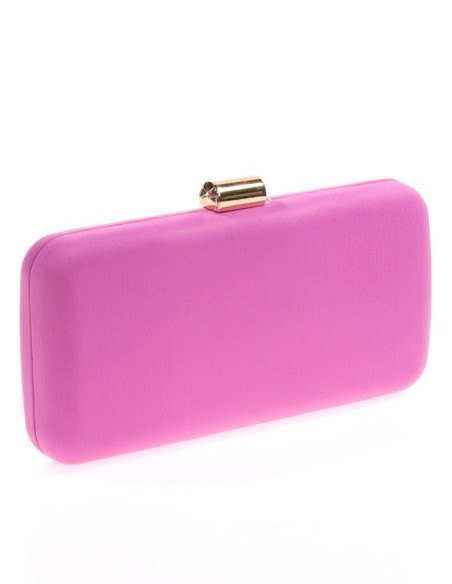 Plain baguette shaped evening clutch bag