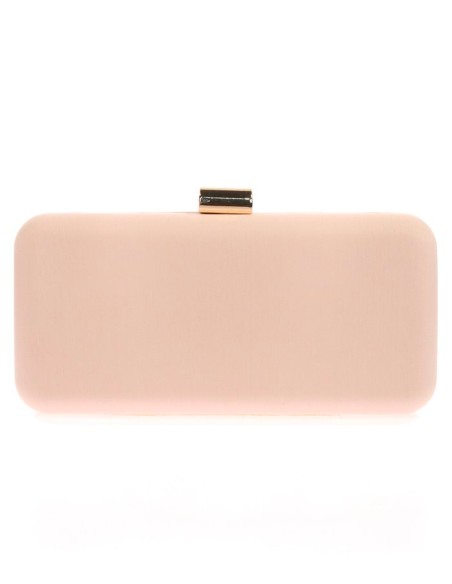 Plain baguette shaped evening clutch bag