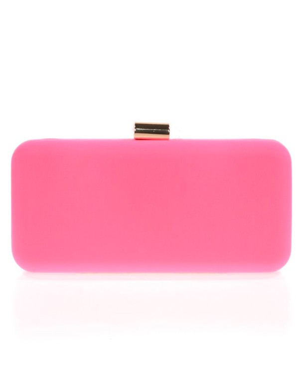 Bolso de fiesta liso en forma baguette invitada perfecta