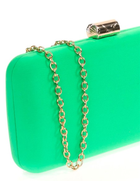 Bolso de fiesta liso en forma baguette