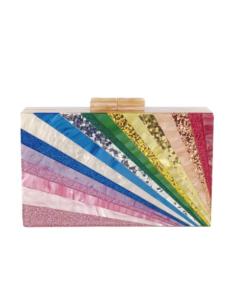 Bolso de fiesta nacarado arcoíris para invitada boda Bolso de fiesta nacarado arcoíris para invitada boda
