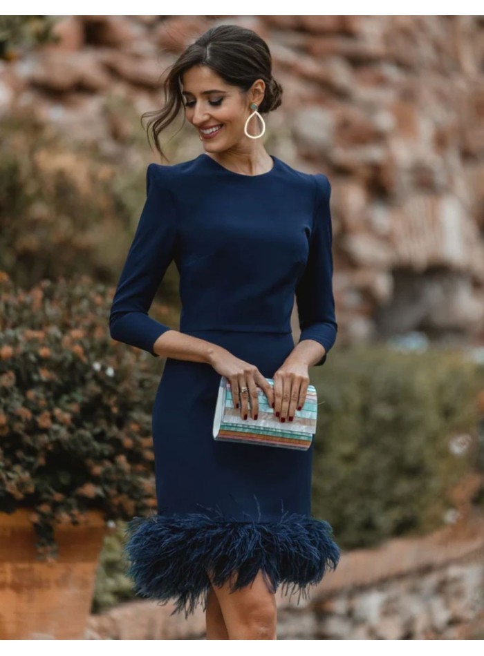 Party dress with feathers - Perfect Guest