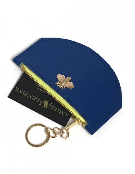 Klein blue wallet with bee detail Angela Valentine Handbags - 2