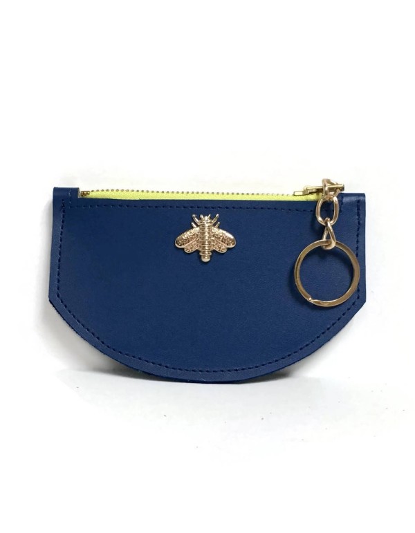 Klein blue wallet with bee detail Angela Valentine Handbags - 1