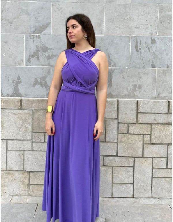 Vestido de fiesta largo multiposición perfecto para eventos de tarde/noche y graduaciones.
