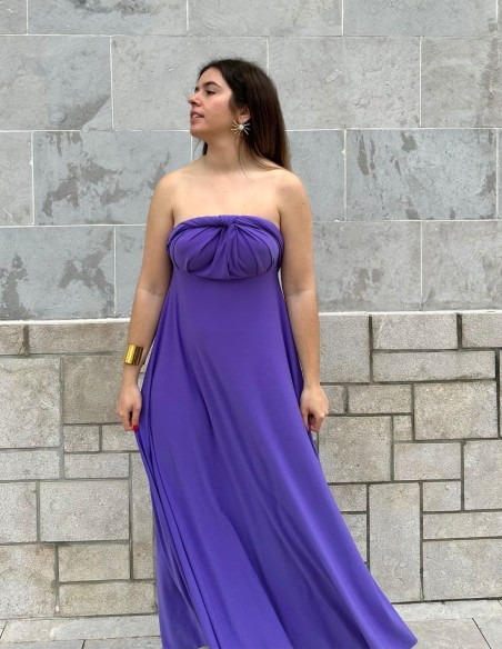 Vestido largo de fiesta multiposicion ideal para todos los cuerpos y tallas porque se ajusta a la perfección.