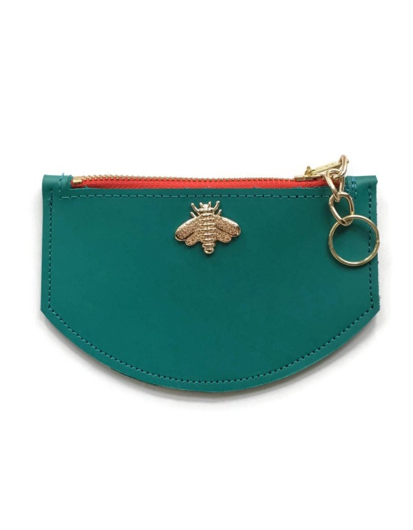 Cartera verde azulado con detalle de abeja Angela Valentine Handbags - 1
