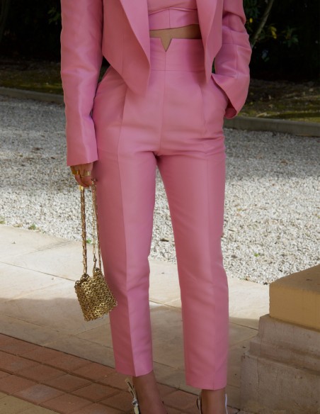 High-waisted long party pants